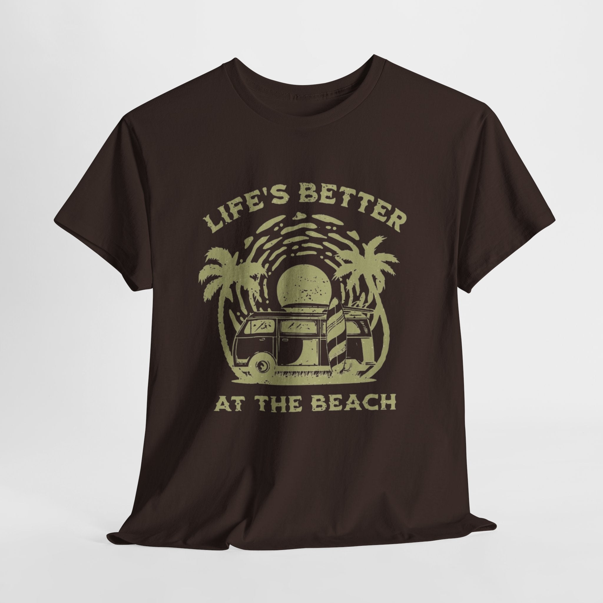 T-Shirt — "Life's Better at the Beach" Vintage Camper Tee