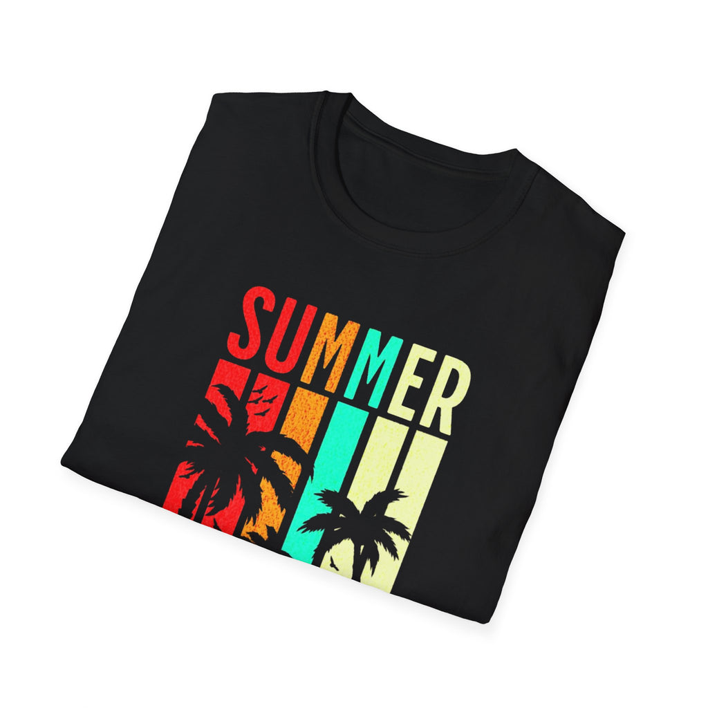 Summer Beach T-Shirt — "Time to Beach" Palm Tree Surf Graphic