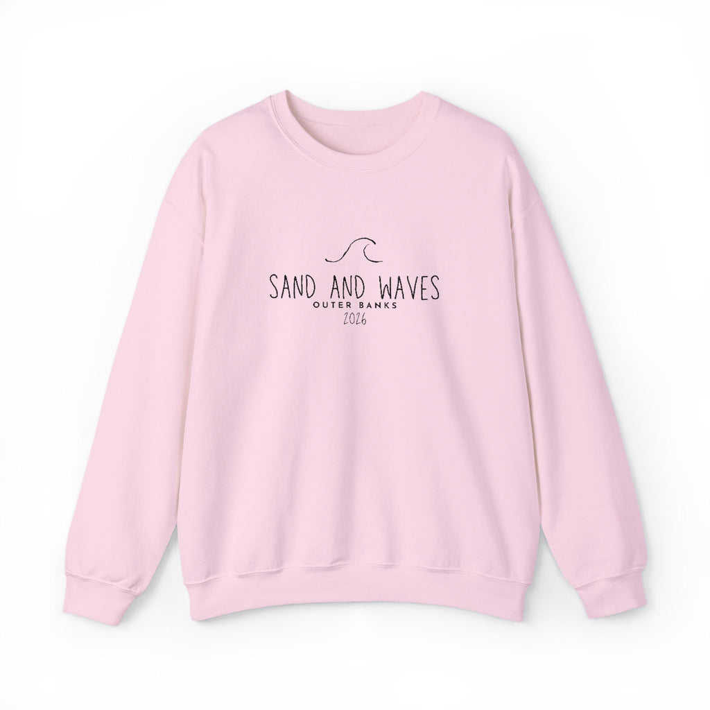 Sand and Waves Embroidered Crewneck Sweatshirt