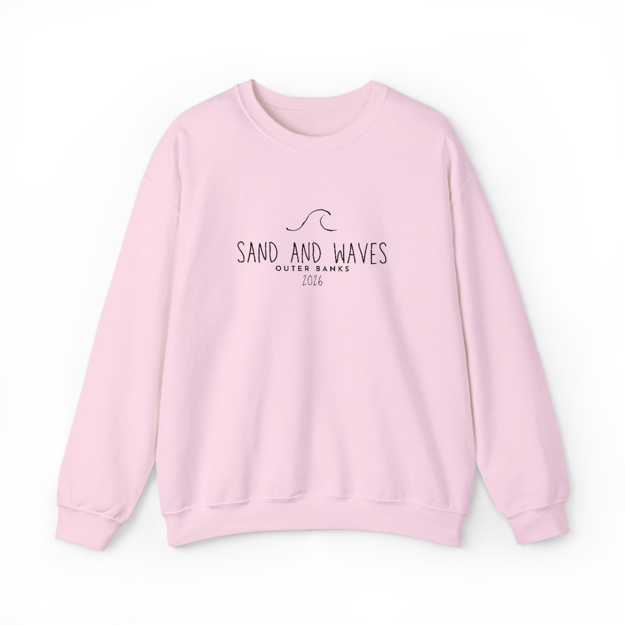 Sand and Waves Embroidered Crewneck Sweatshirt