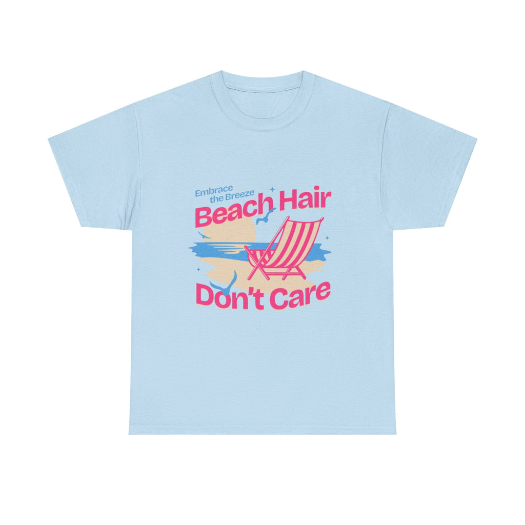 Beach Hair Don't Care T-Shirt – Summer Beach Chair Graphic Tee