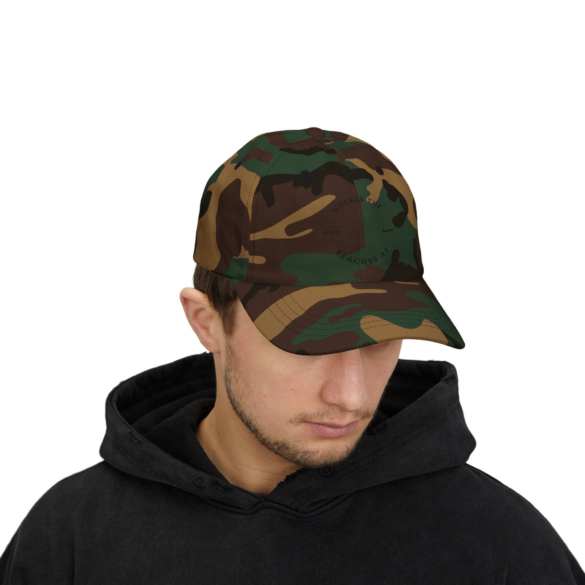 Classic Dad Cap — "Where's the Beaches At" Embroidered Beach Dad Hat