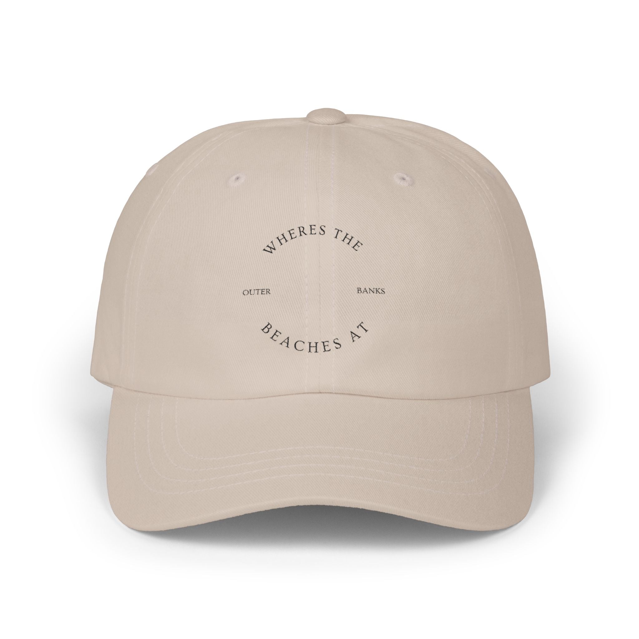 Classic Dad Cap — "Where's the Beaches At" Embroidered Beach Dad Hat