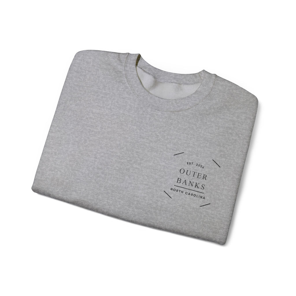 Outer Banks Embroidered Crewneck Sweatshirt — Minimalist Coastal Pullover