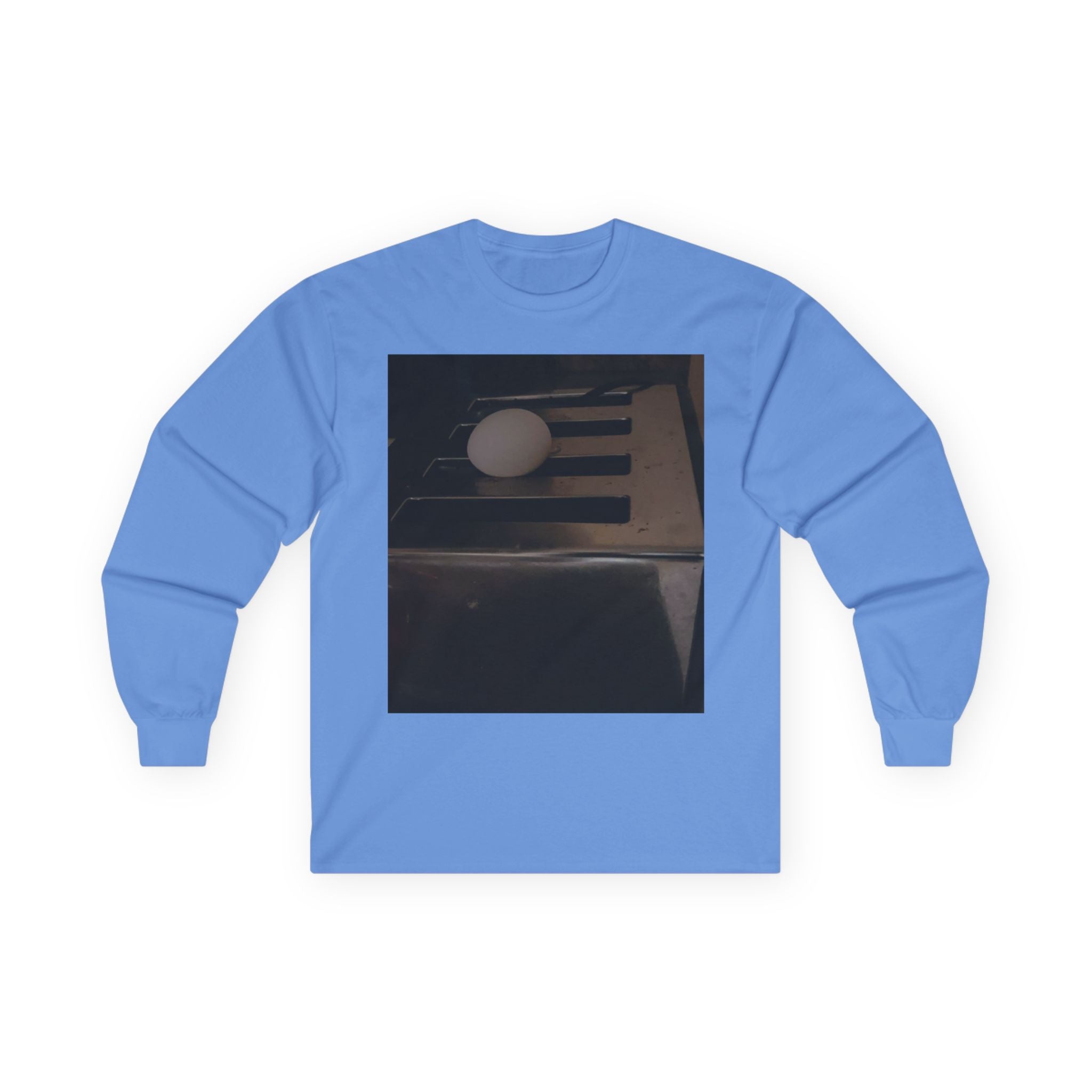 Long Sleeve Tee with Vintage Photo Print — Egg on Toaster  Artwork