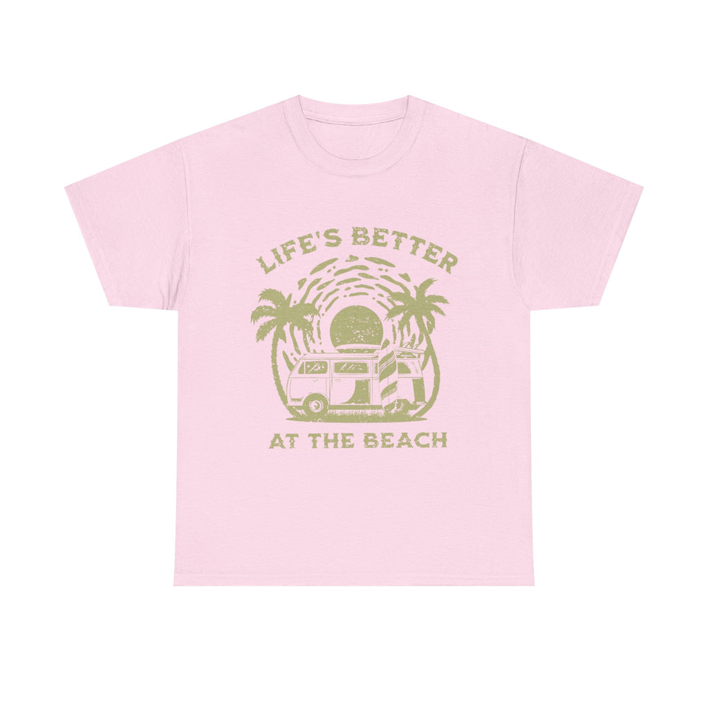 T-Shirt — "Life's Better at the Beach" Vintage Camper Tee
