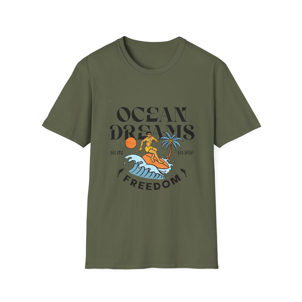 Ocean Dreams T-Shirt — Surf, Sun & Freedom Graphic Tee