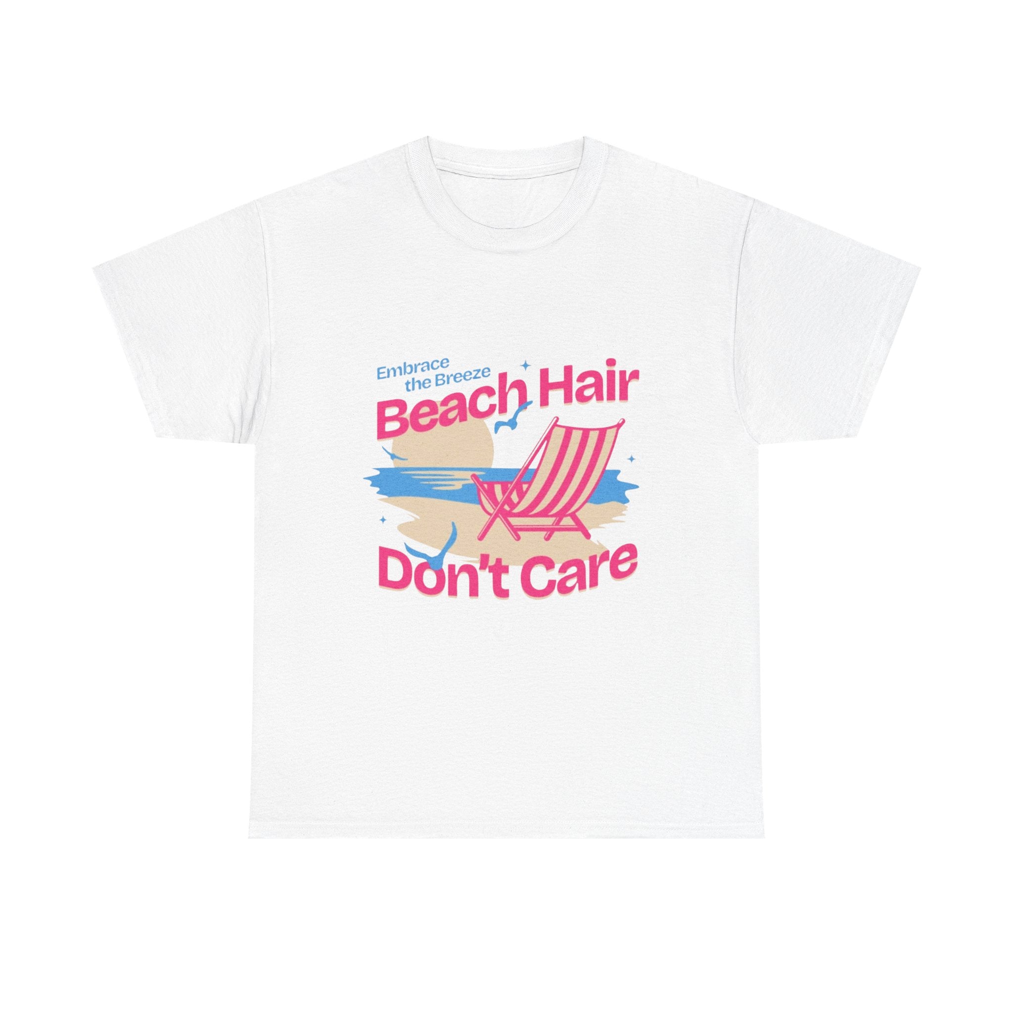Beach Hair Don't Care T-Shirt – Summer Beach Chair Graphic Tee