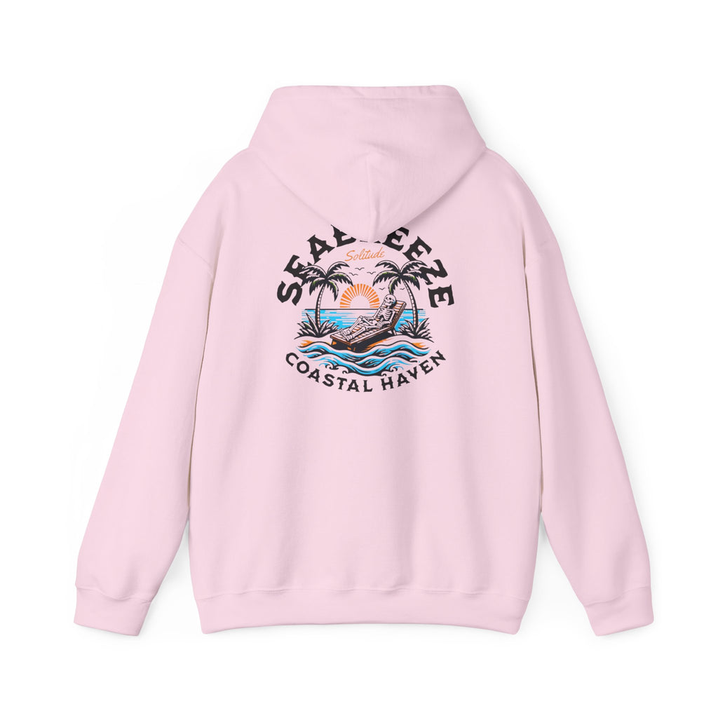 Coastal Haven Hoodie – Sea Breeze Surf Graphic Hooded Sweatshirt
