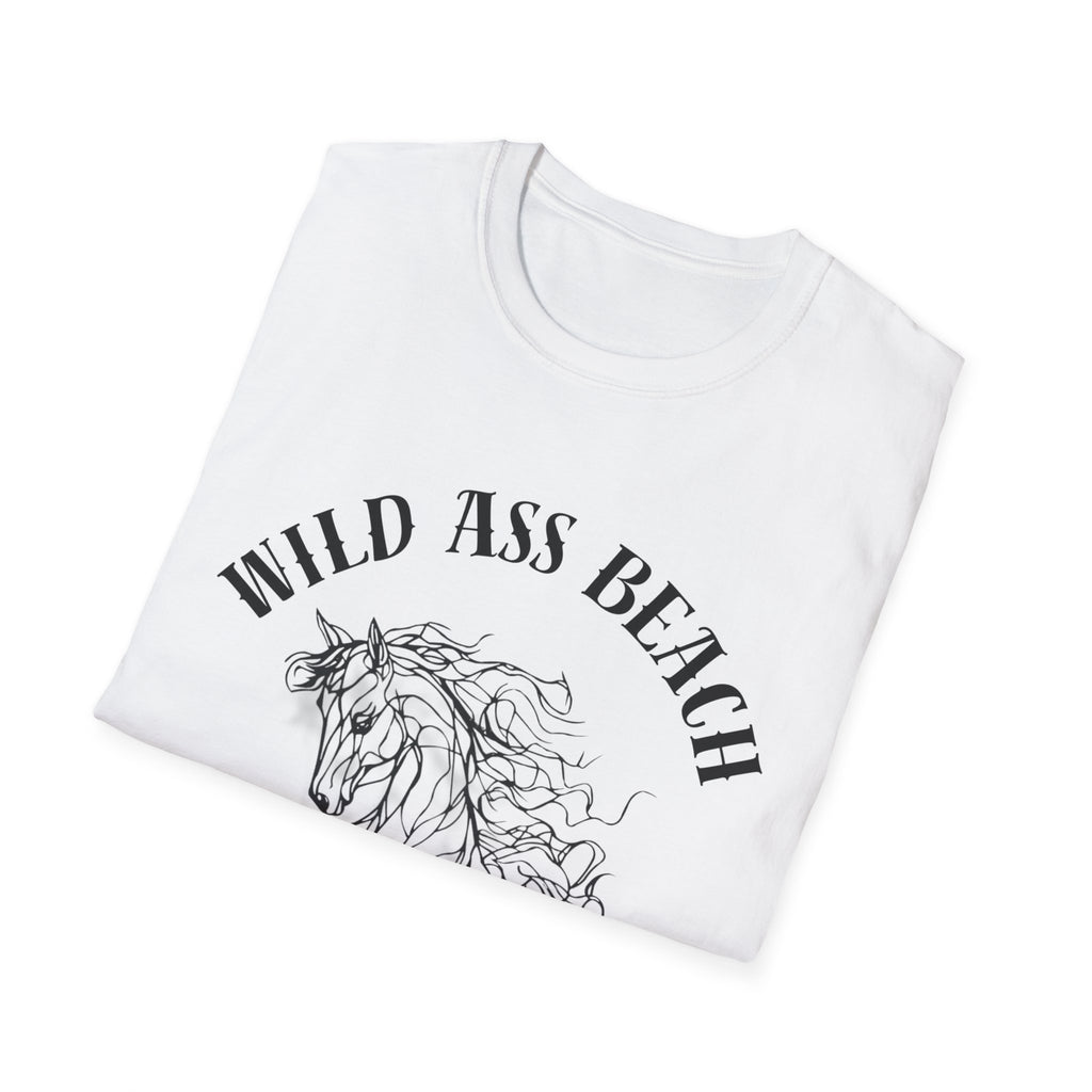 Wild Ass Beach T-Shirt | hand-drawn wild horse sketch