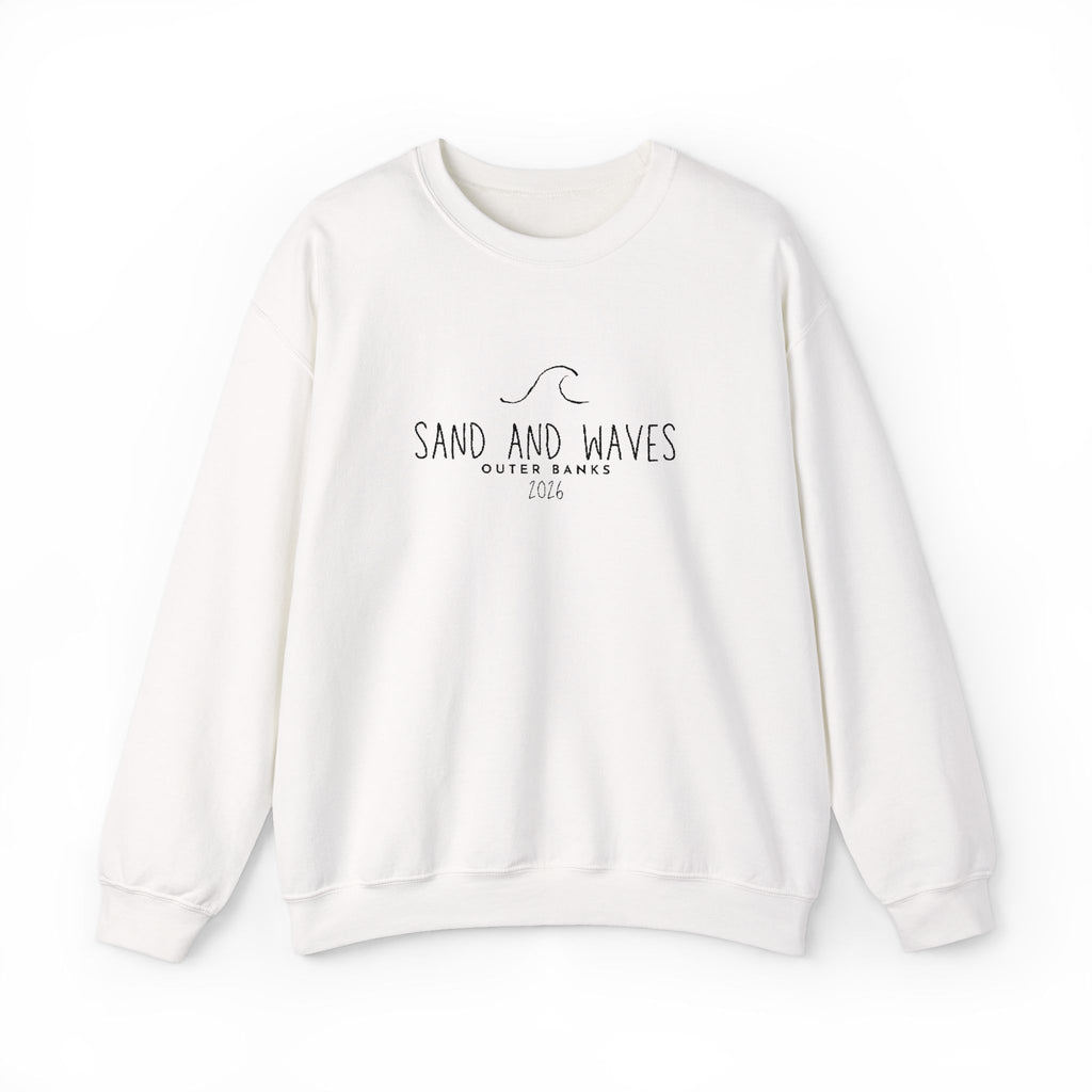 Sand and Waves Embroidered Crewneck Sweatshirt