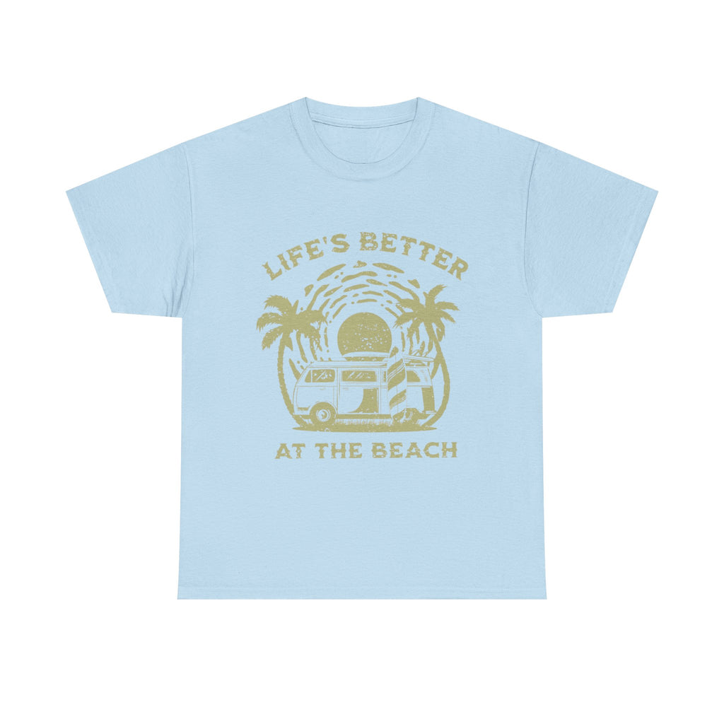 T-Shirt — "Life's Better at the Beach" Vintage Camper Tee