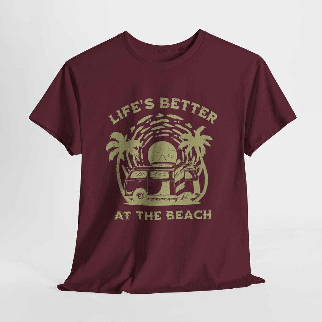 T-Shirt — "Life's Better at the Beach" Vintage Camper Tee