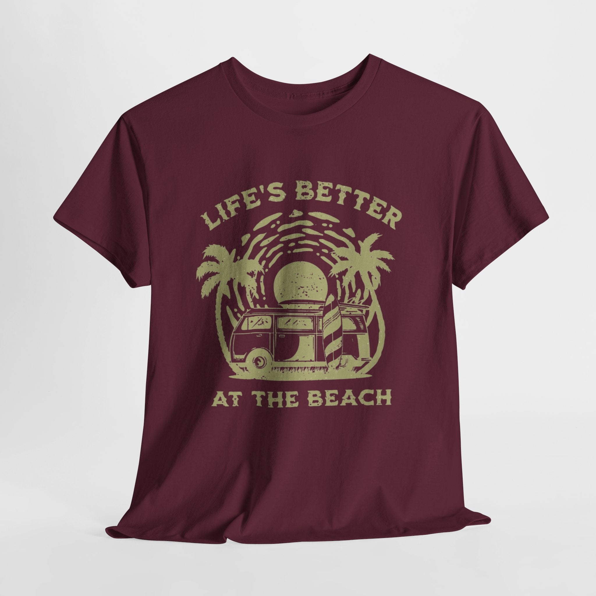 T-Shirt — "Life's Better at the Beach" Vintage Camper Tee