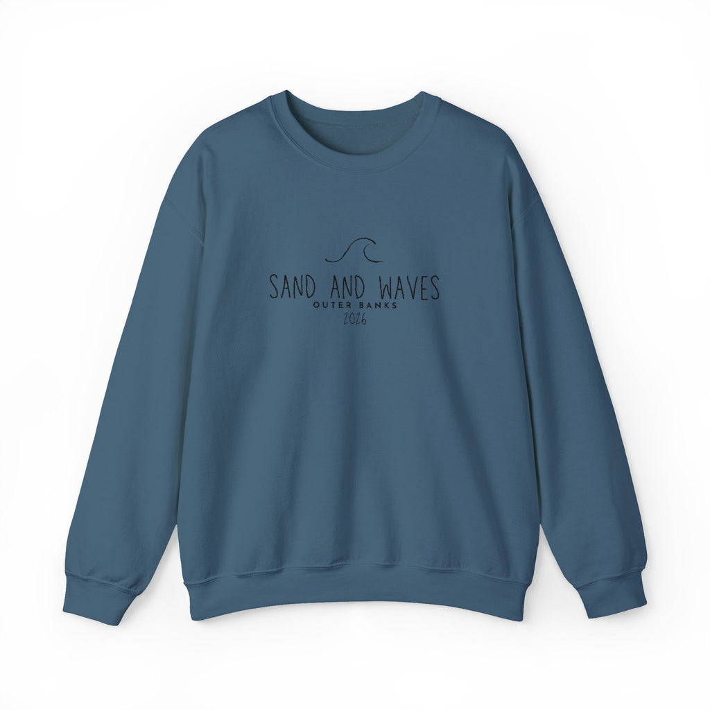 Sand and Waves Embroidered Crewneck Sweatshirt