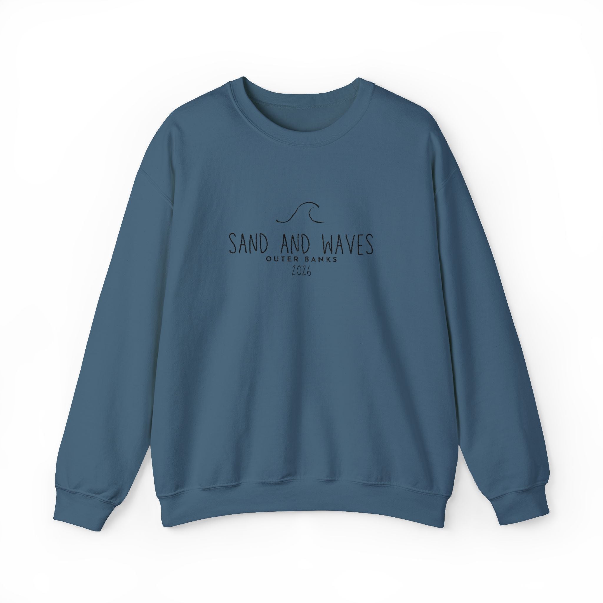 Sand and Waves Embroidered Crewneck Sweatshirt