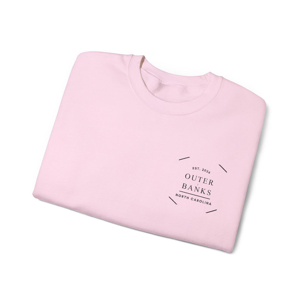 Outer Banks Embroidered Crewneck Sweatshirt — Minimalist Coastal Pullover