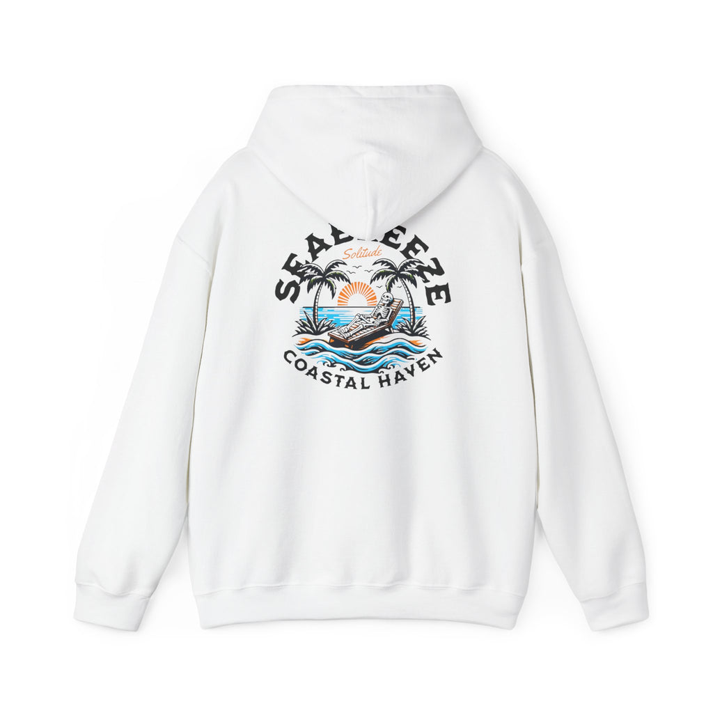 Coastal Haven Hoodie – Sea Breeze Surf Graphic Hooded Sweatshirt