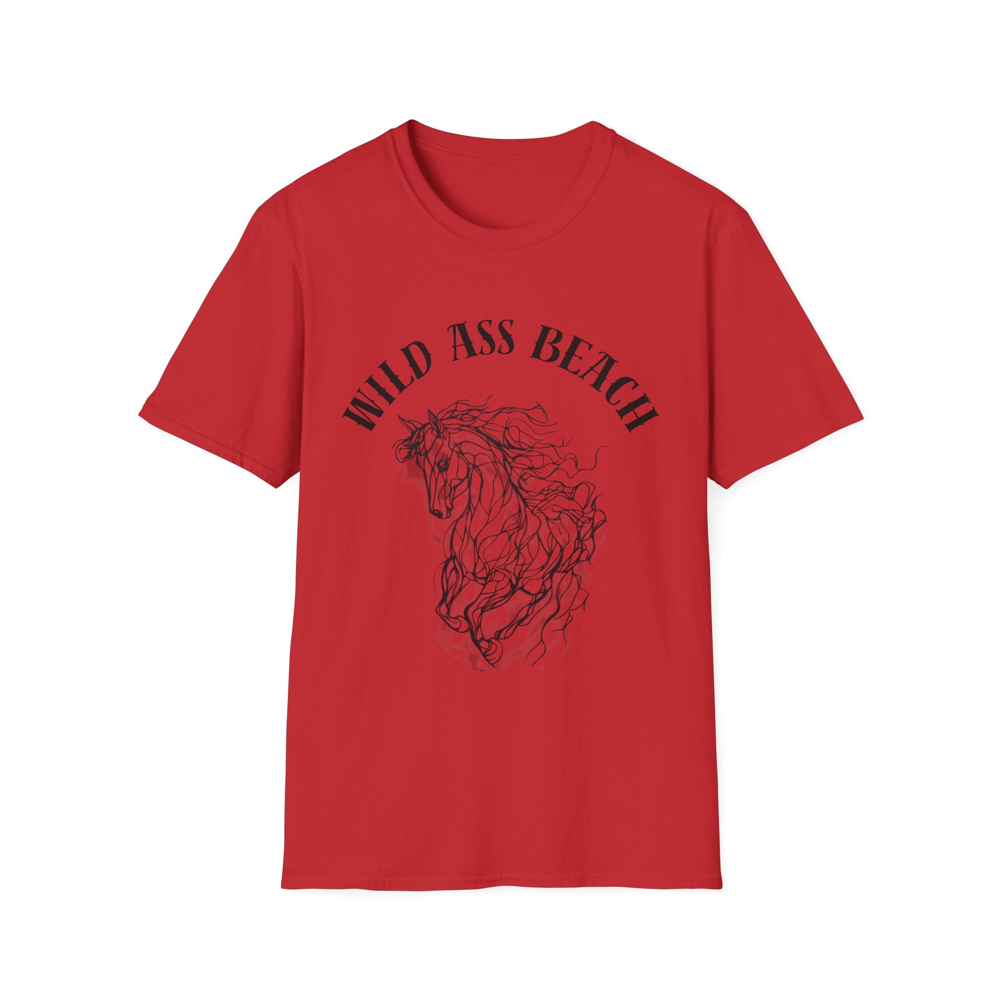 Wild Ass Beach T-Shirt | hand-drawn wild horse sketch