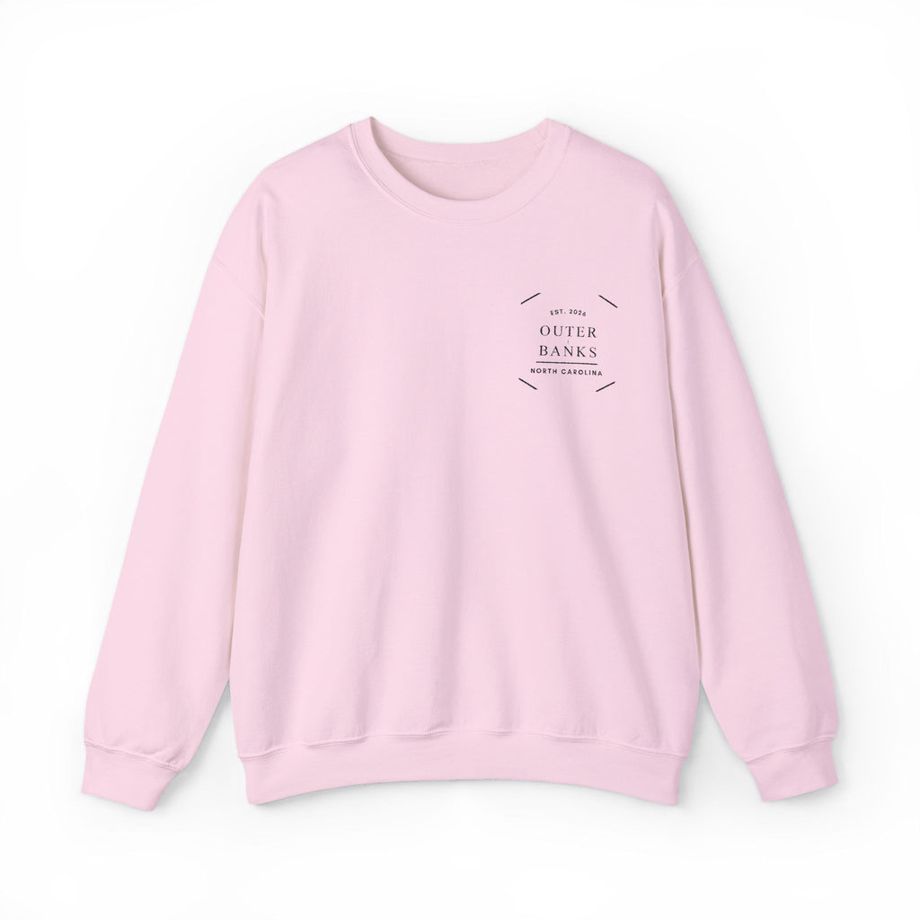Outer Banks Embroidered Crewneck Sweatshirt — Minimalist Coastal Pullover