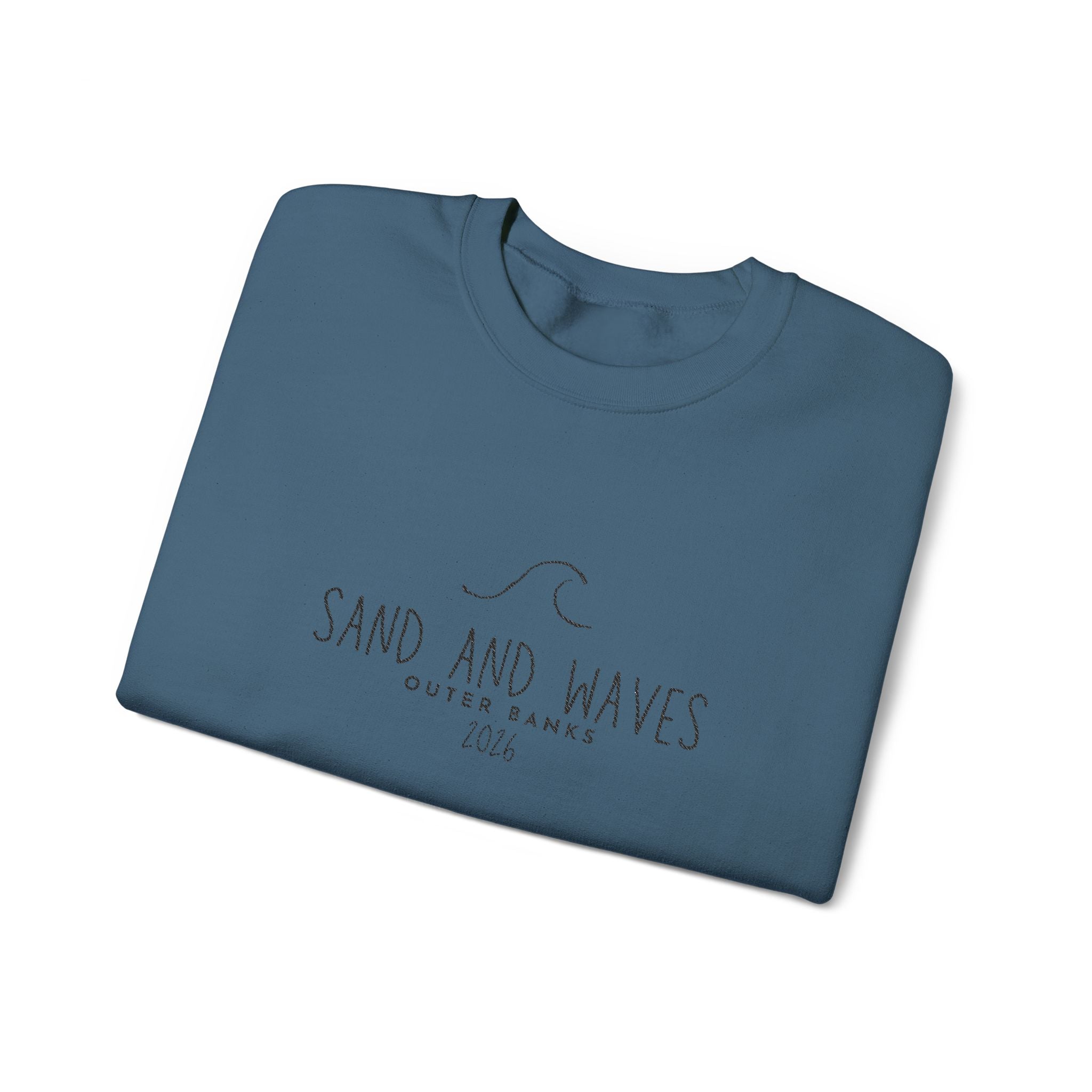 Sand and Waves Embroidered Crewneck Sweatshirt