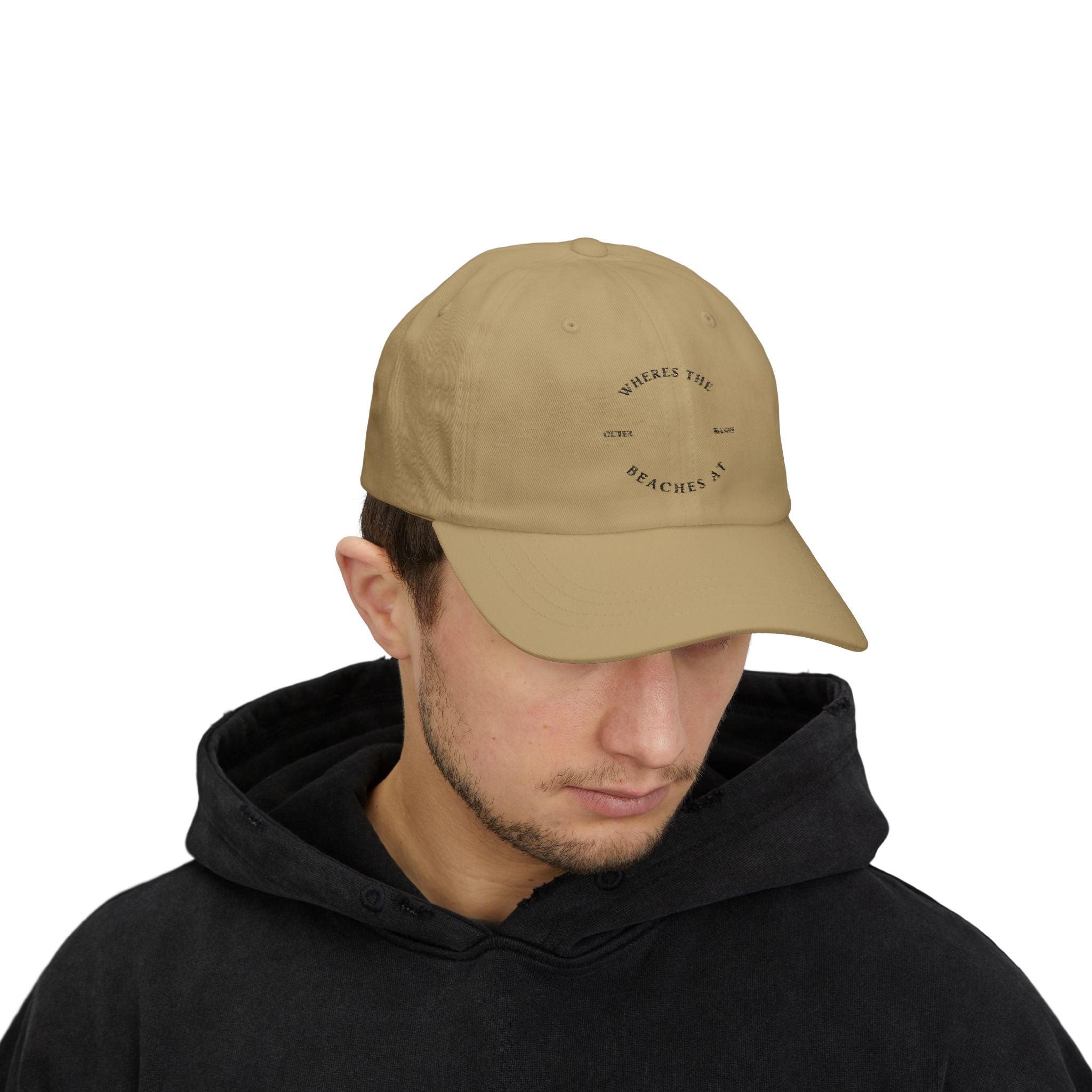 Classic Dad Cap — "Where's the Beaches At" Embroidered Beach Dad Hat