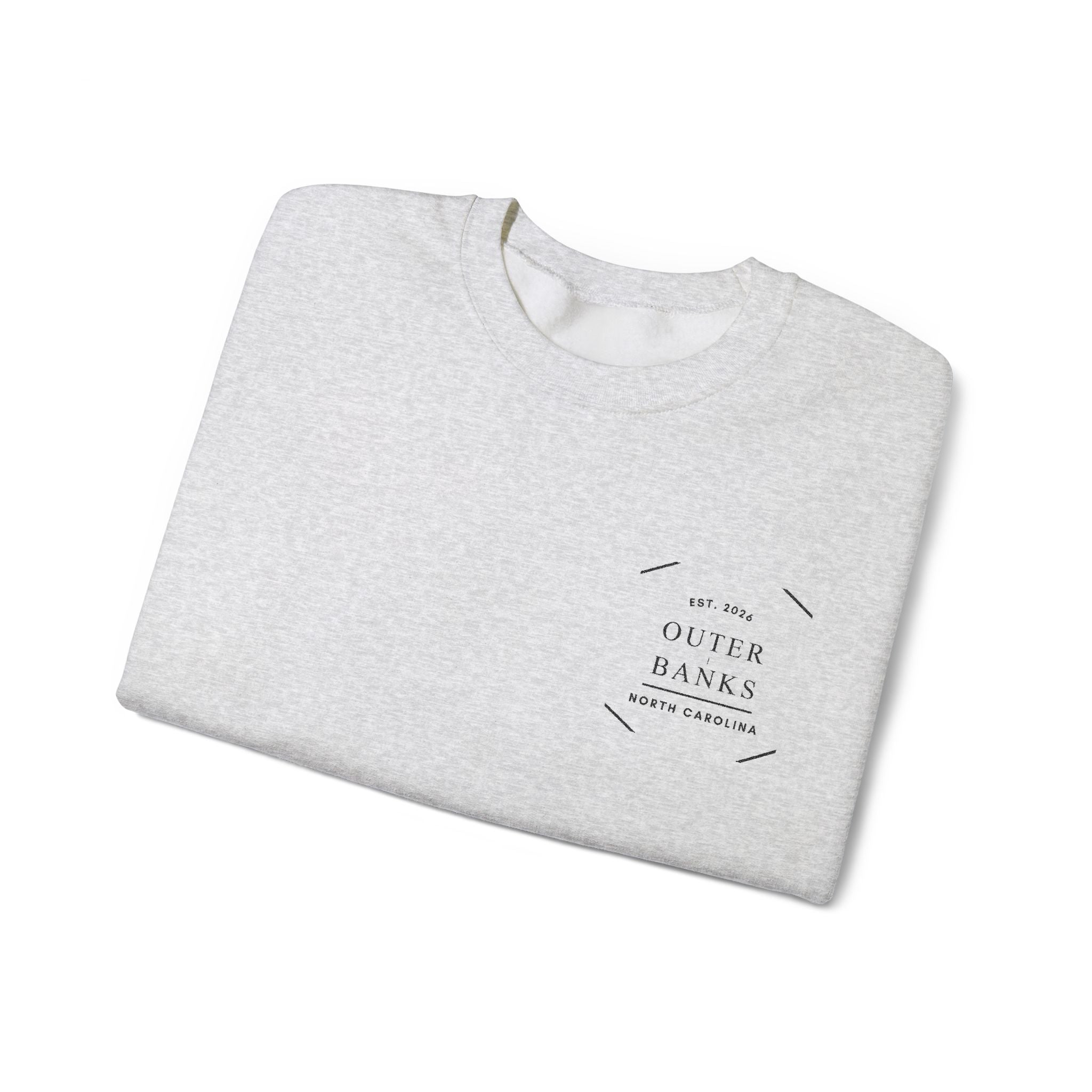 Outer Banks Embroidered Crewneck Sweatshirt — Minimalist Coastal Pullover