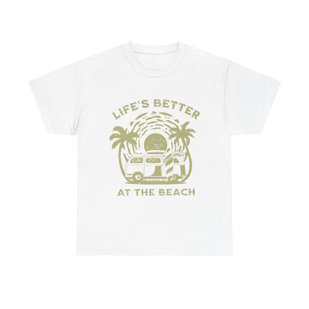 T-Shirt — "Life's Better at the Beach" Vintage Camper Tee