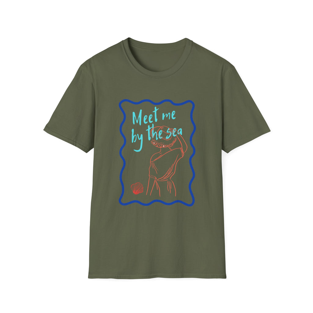 Meet Me by the Sea T-Shirt — Beachy Seashell Graphic Tee