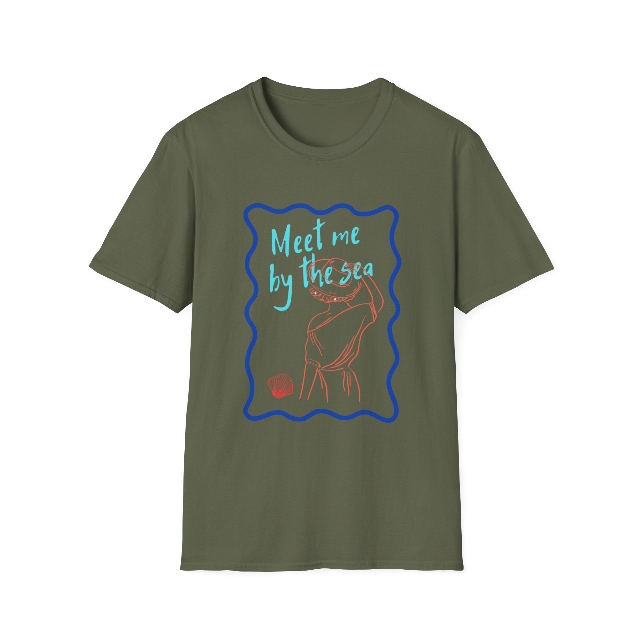 Meet Me by the Sea T-Shirt — Beachy Seashell Graphic Tee