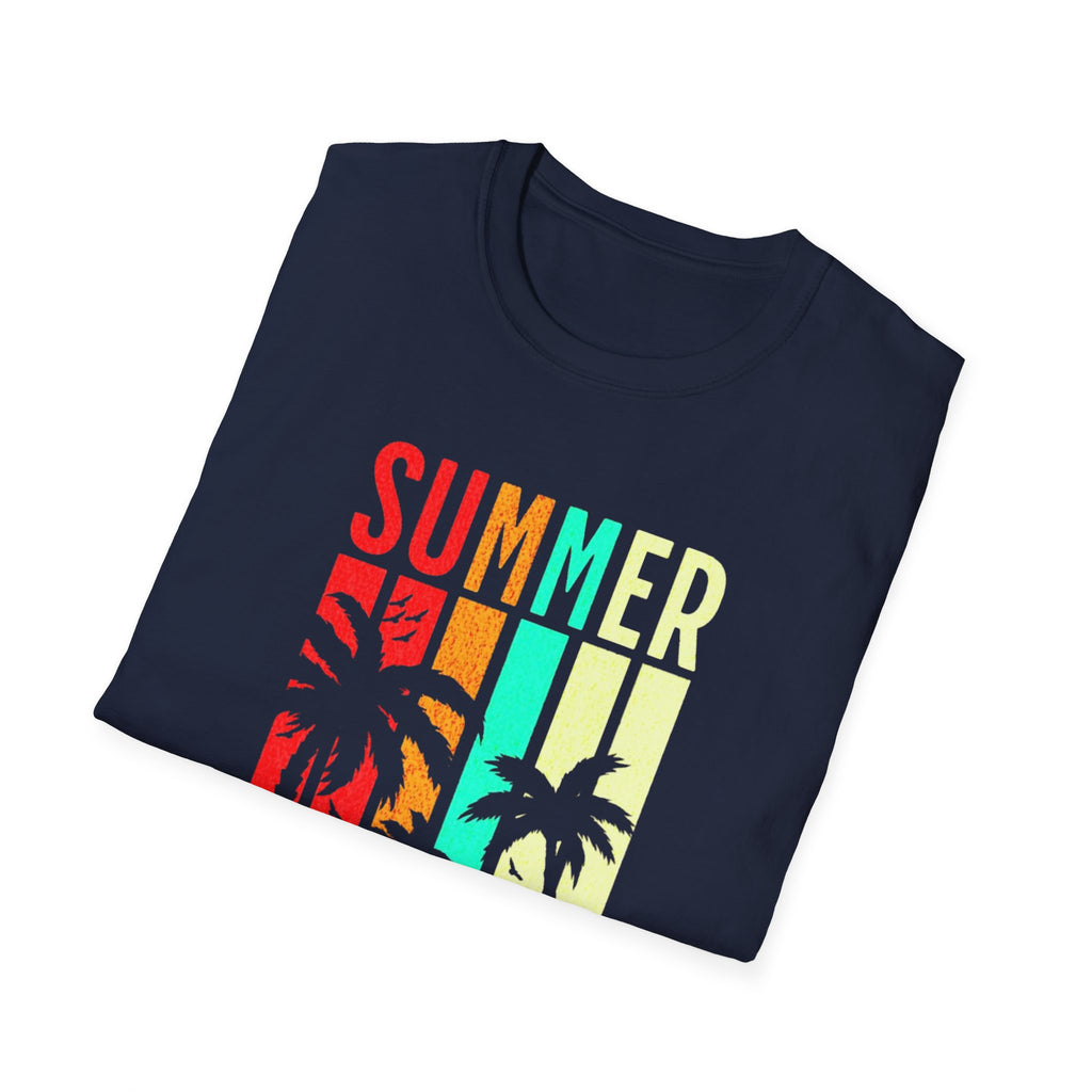 Summer Beach T-Shirt — "Time to Beach" Palm Tree Surf Graphic