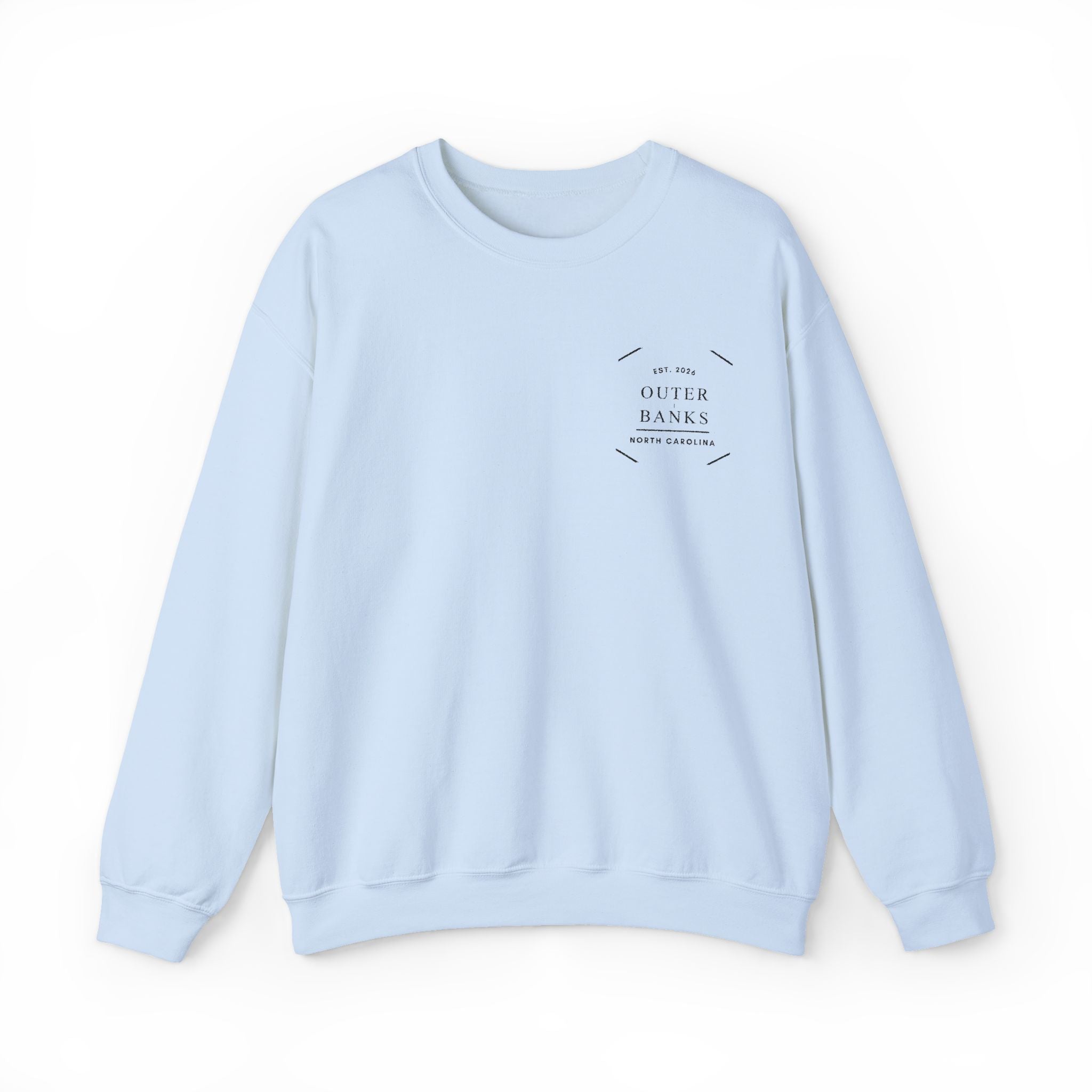 Outer Banks Embroidered Crewneck Sweatshirt — Minimalist Coastal Pullover
