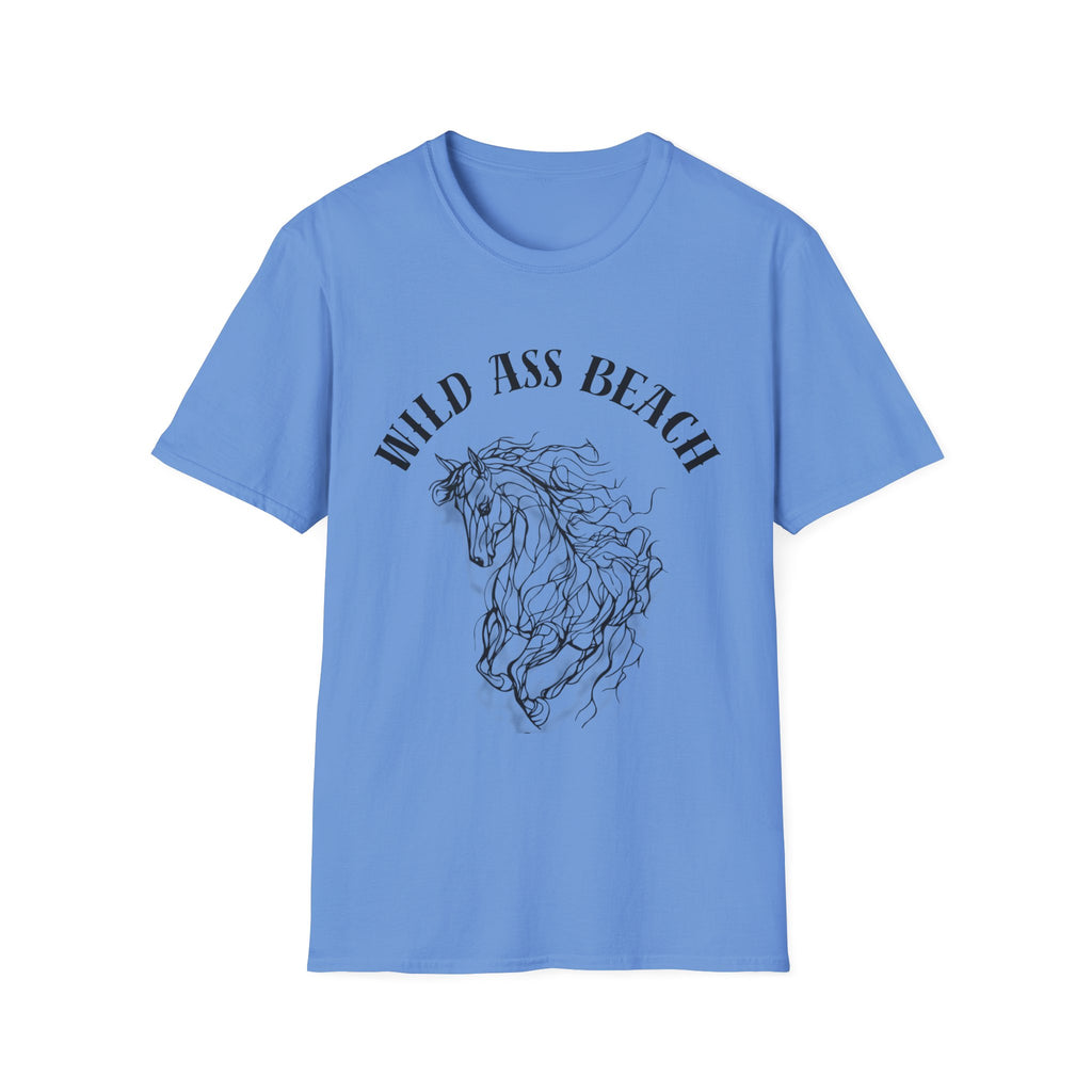 Wild Ass Beach T-Shirt | hand-drawn wild horse sketch