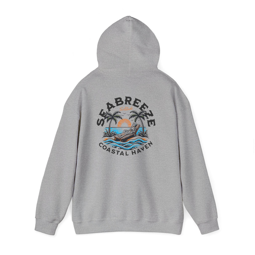 Coastal Haven Hoodie – Sea Breeze Surf Graphic Hooded Sweatshirt