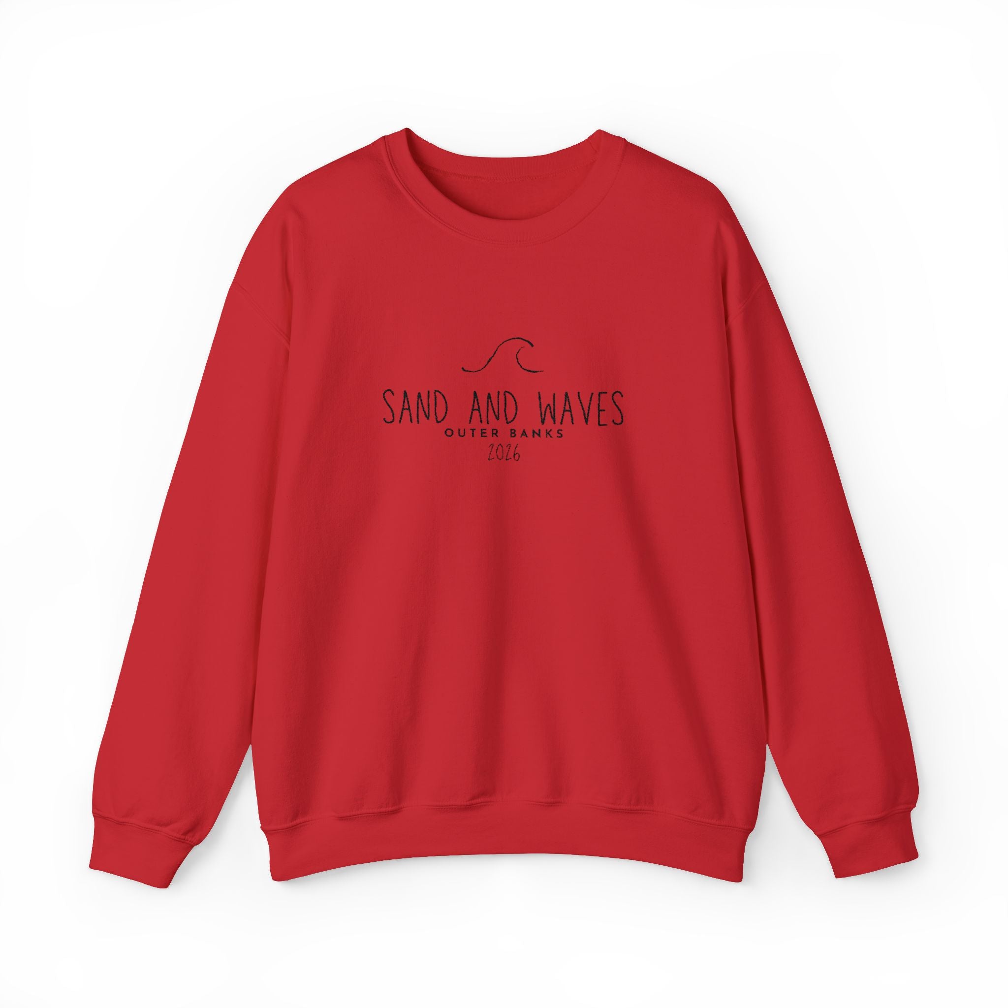 Sand and Waves Embroidered Crewneck Sweatshirt