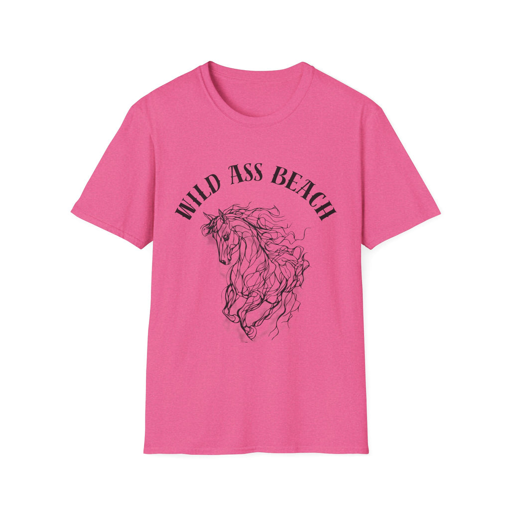 Wild Ass Beach T-Shirt | hand-drawn wild horse sketch